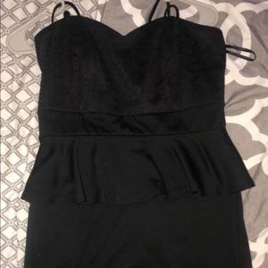 Black peplum dress